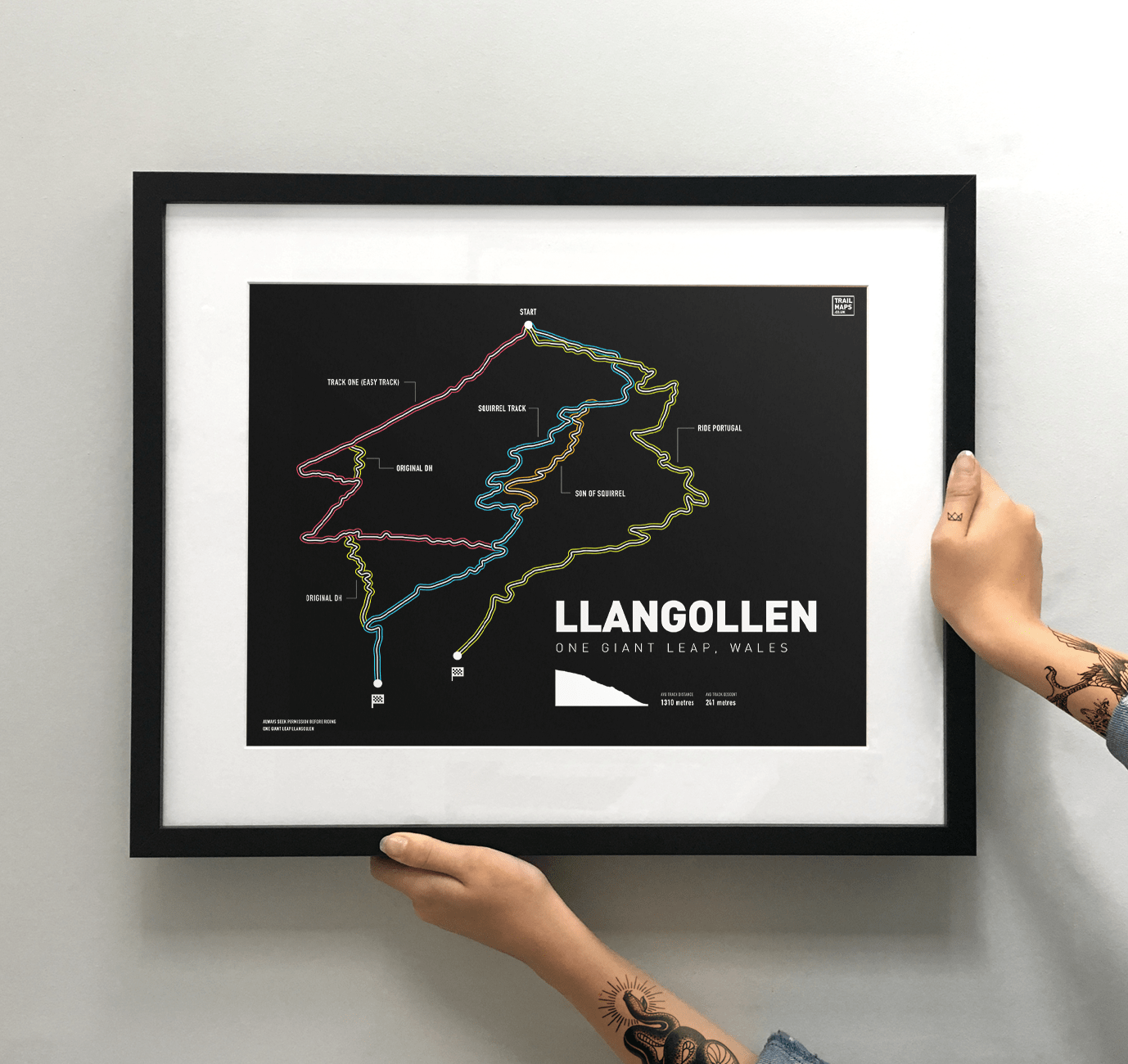 Llangollen Art Print - TrailMaps.co.uk
