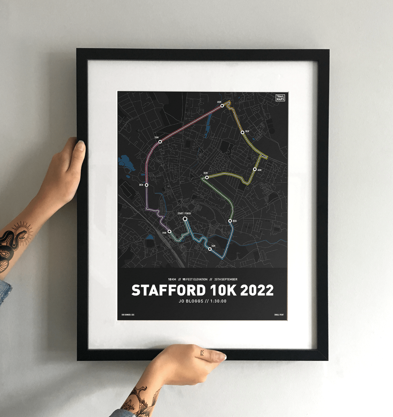Stafford 10k 2022 Personalised Art Print