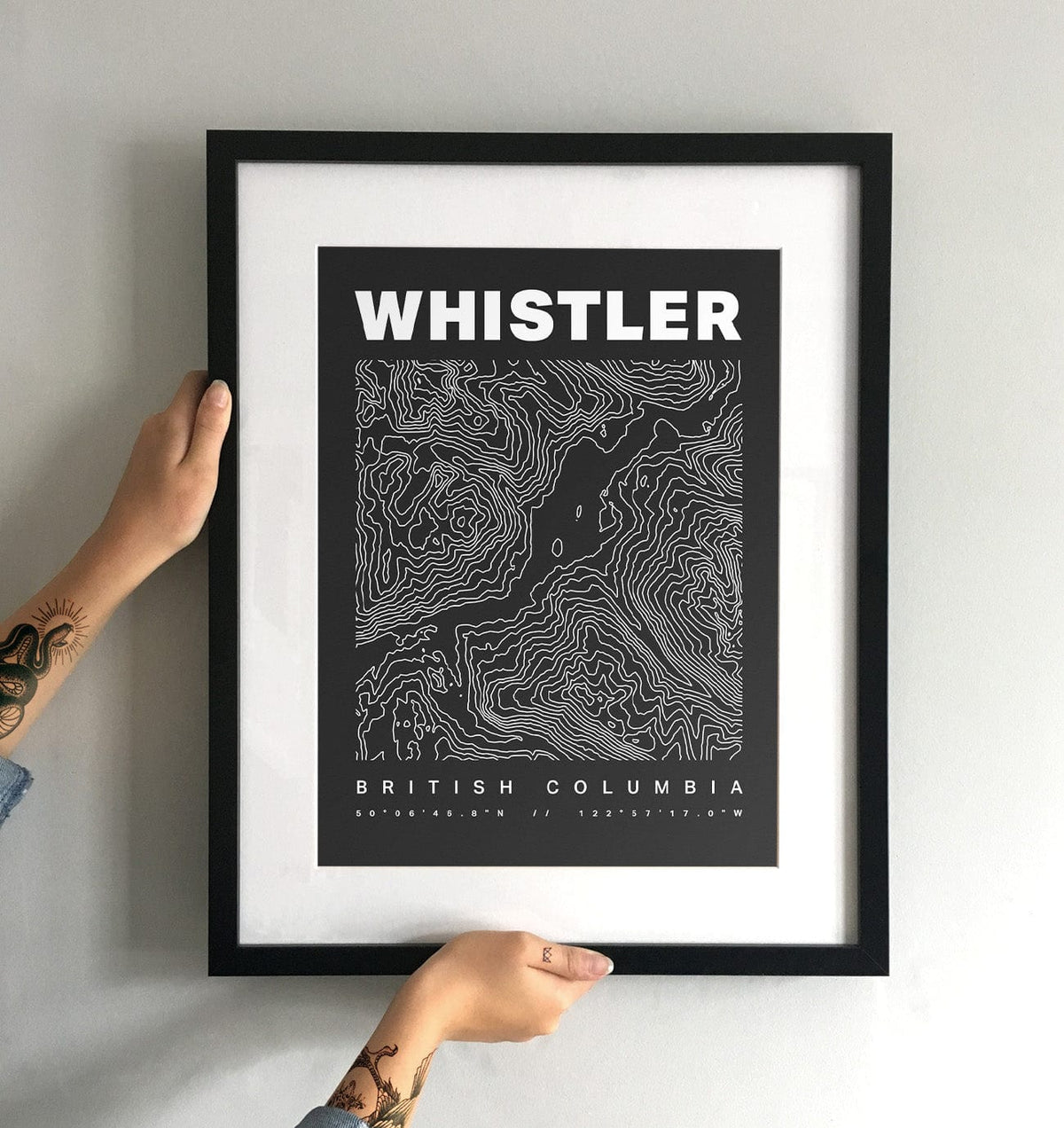Whistler Contours Art Print - TrailMaps