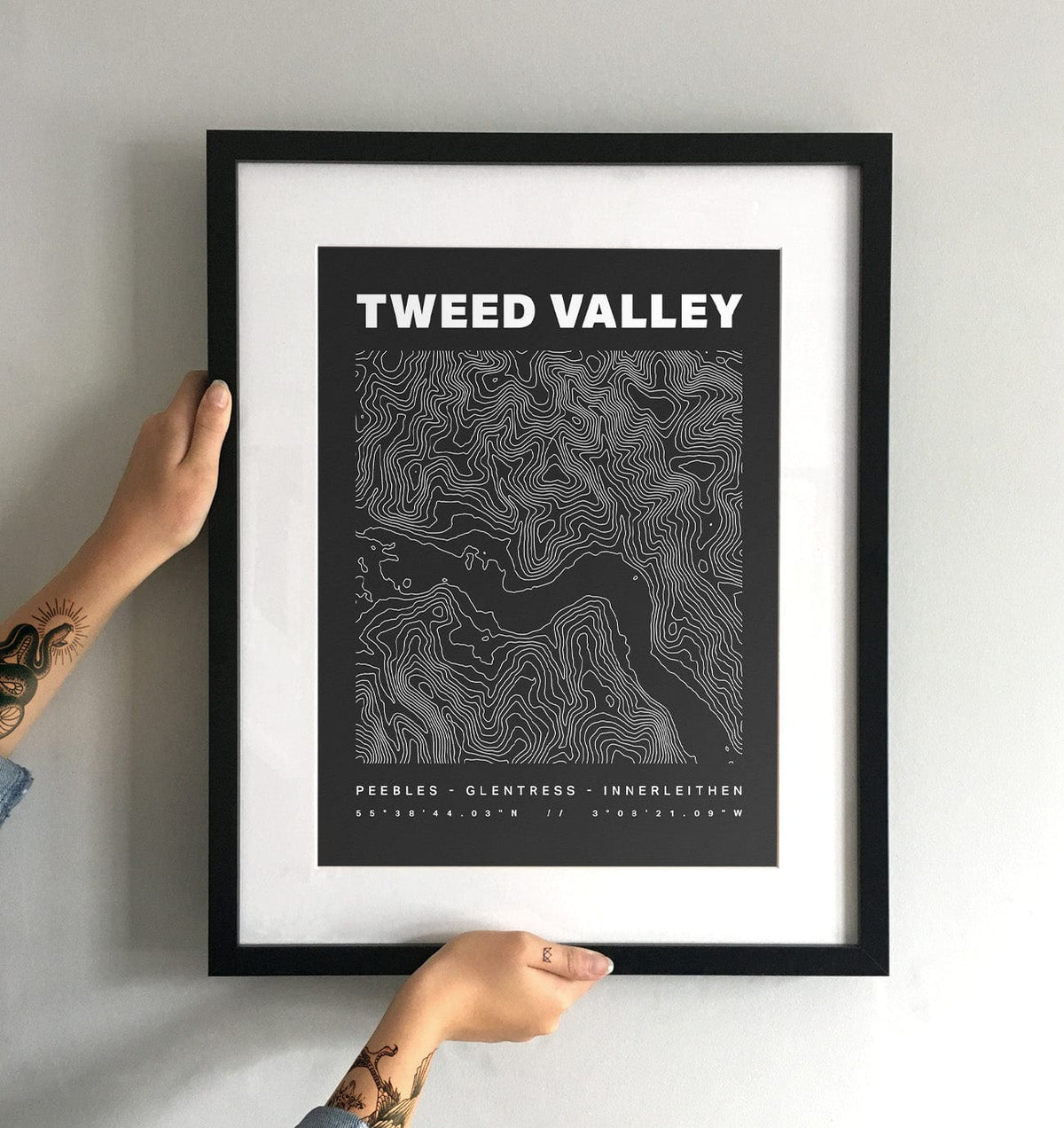 Tweed Valley Forest Park Contours Art Print - TrailMaps