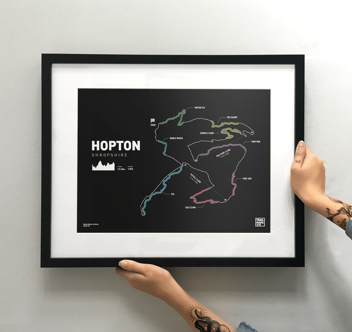 Hopton Trail Map Print - TrailMaps.co.uk