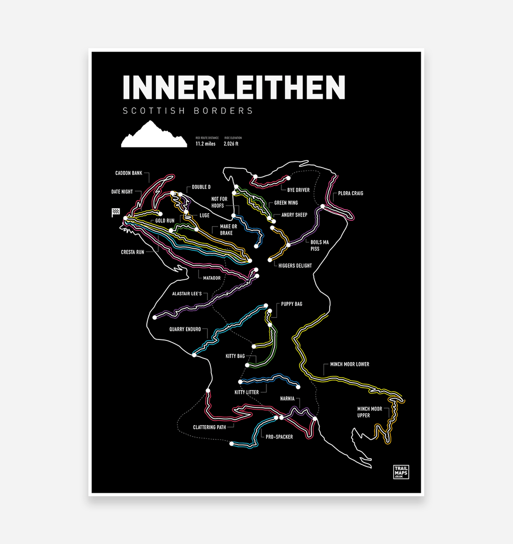Innerleithen Art Print - TrailMaps