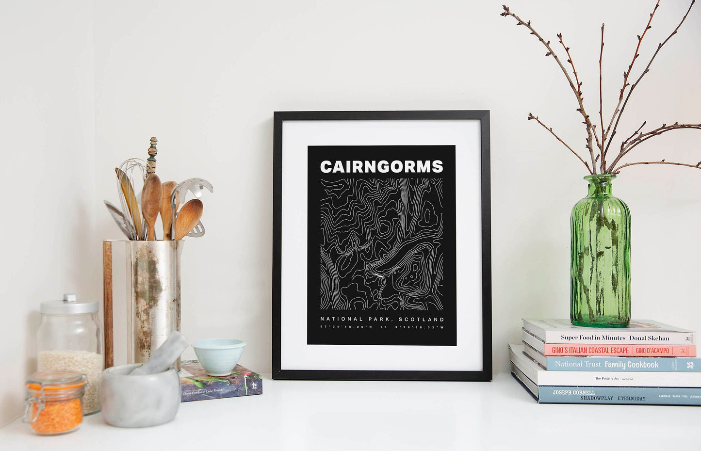 Cairngorms National Park Contours Art Print