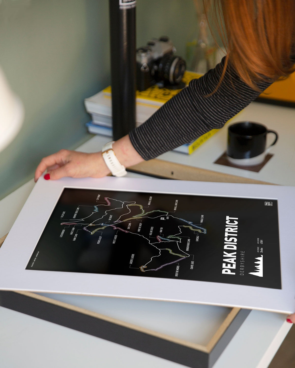 Peak District Mountain Bike Art Print - TrailMaps