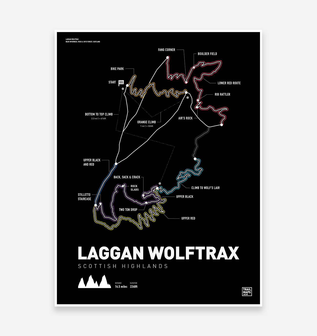 Laggan Wolftrax Art Print - TrailMaps.co.uk