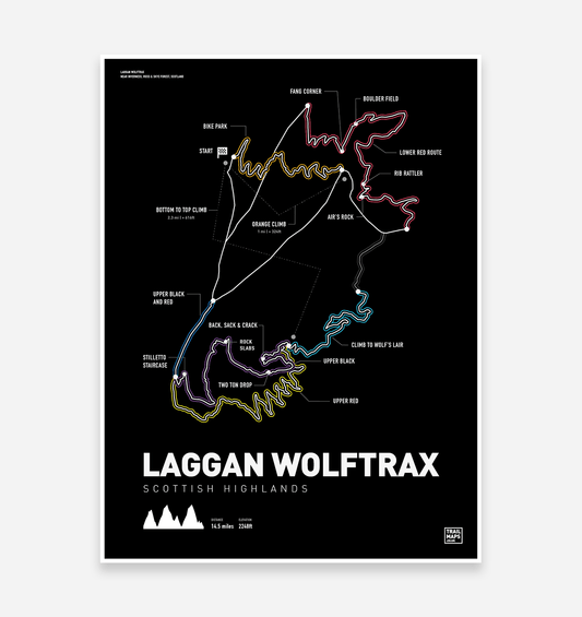 Laggan Wolftrax Art Print - TrailMaps.co.uk
