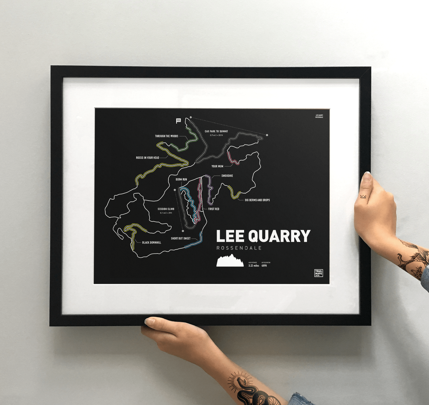 Lee Quarry Art Print - TrailMaps.co.uk