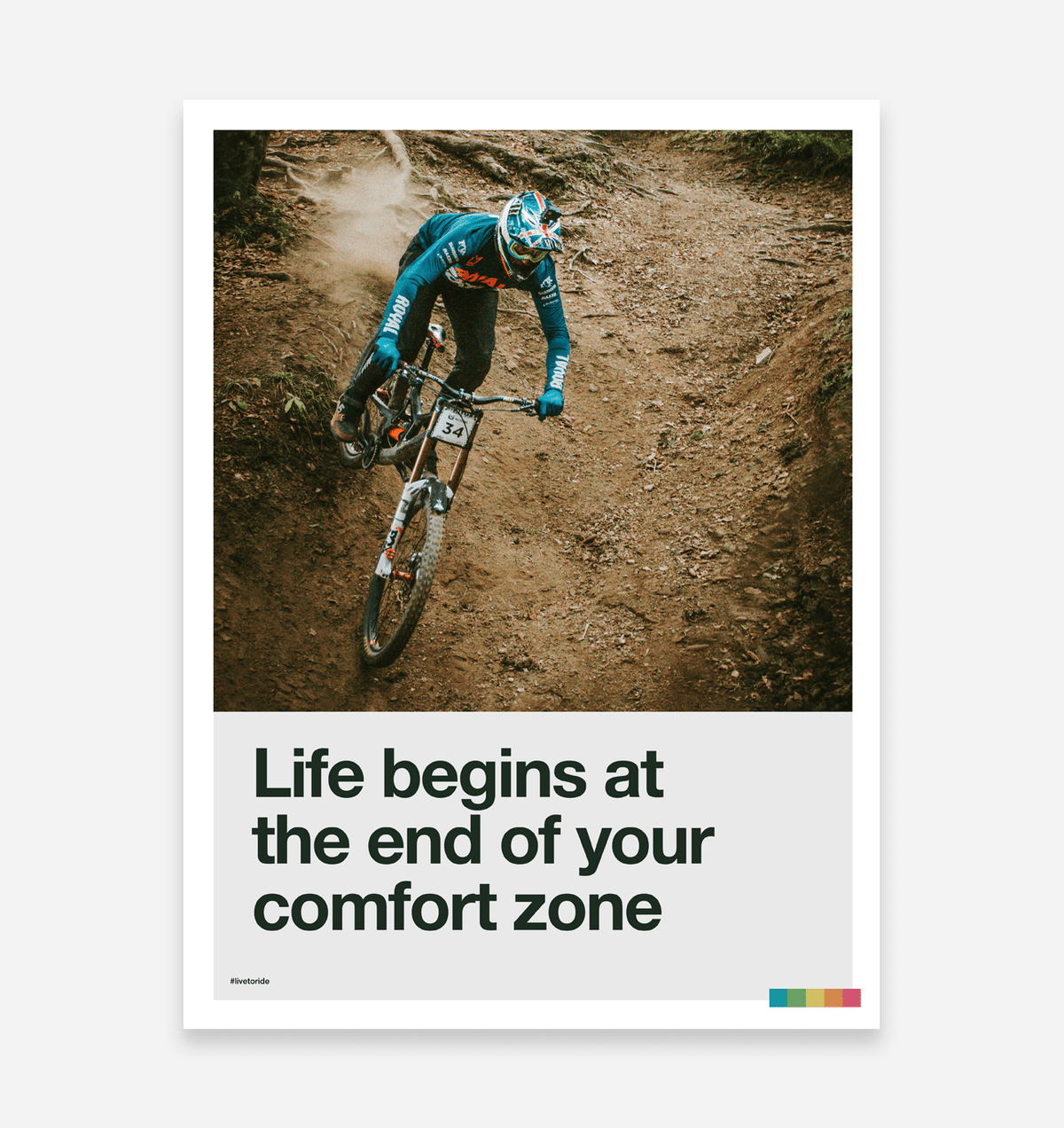 Life Begins at the End of Your Comfort Zone - Steve Peat Art Print - TrailMaps