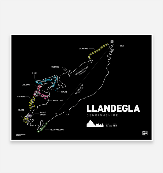 Llandegla Trail map Print - TrailMaps.co.uk