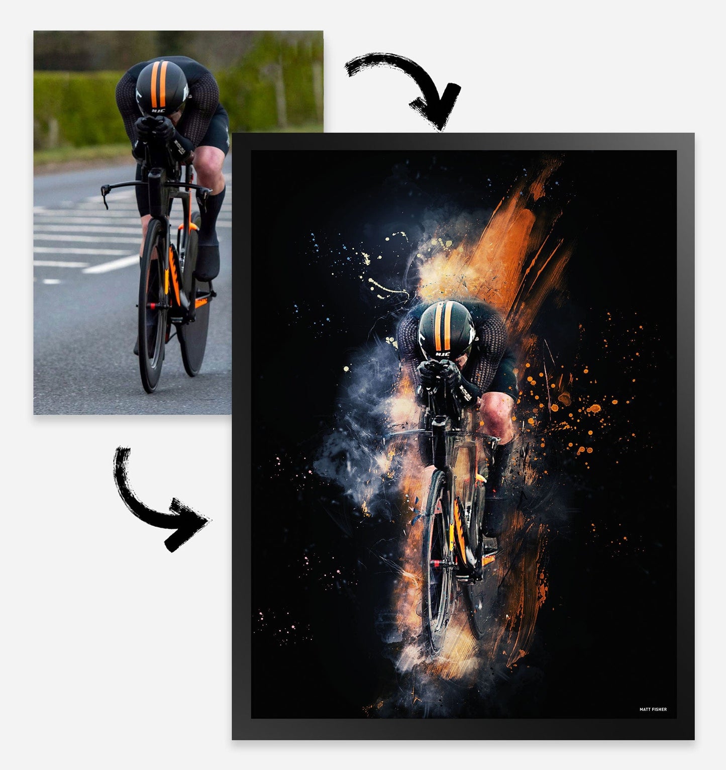 Road Cycling Photo Retouch Artwork