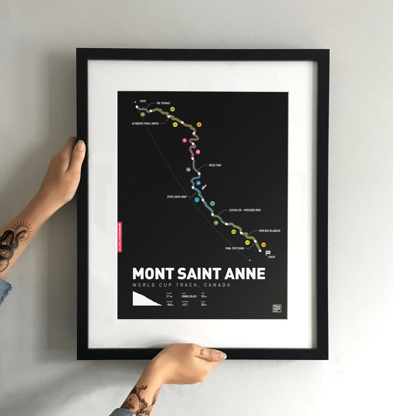 Mont Saint Anne World Cup Art Print - TrailMaps.co.uk