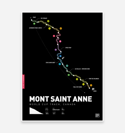 Mont Saint Anne World Cup Art Print - TrailMaps.co.uk