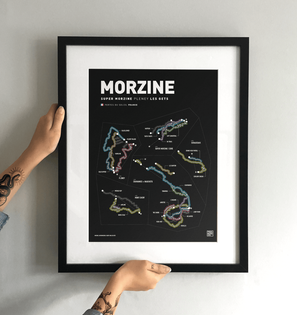 Morzine & Les Gets Art Print - TrailMaps