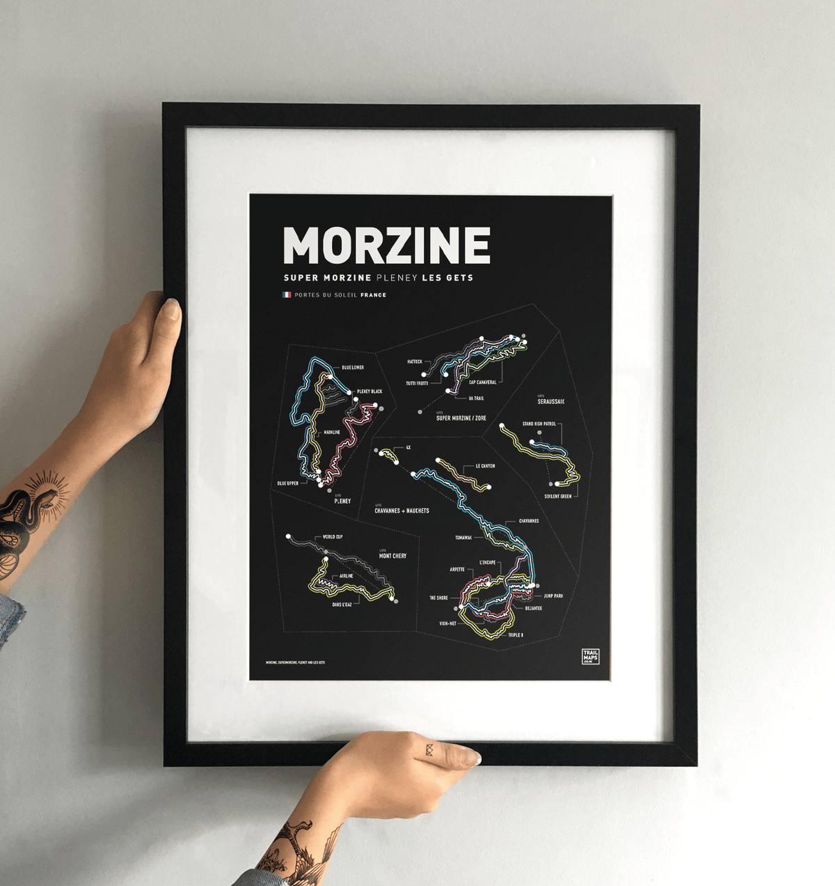 Morzine & Les Gets Art Print - TrailMaps