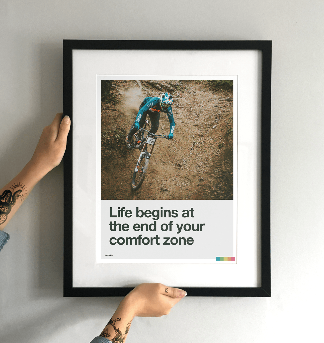 Das Leben beginnt am Ende Ihrer Komfortzone – Steve Peat Kunstdruck