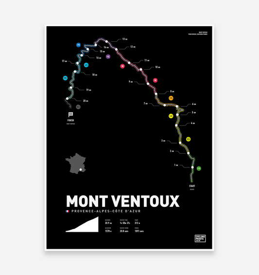 Mont Ventoux | Art Print - TrailMaps.co.uk