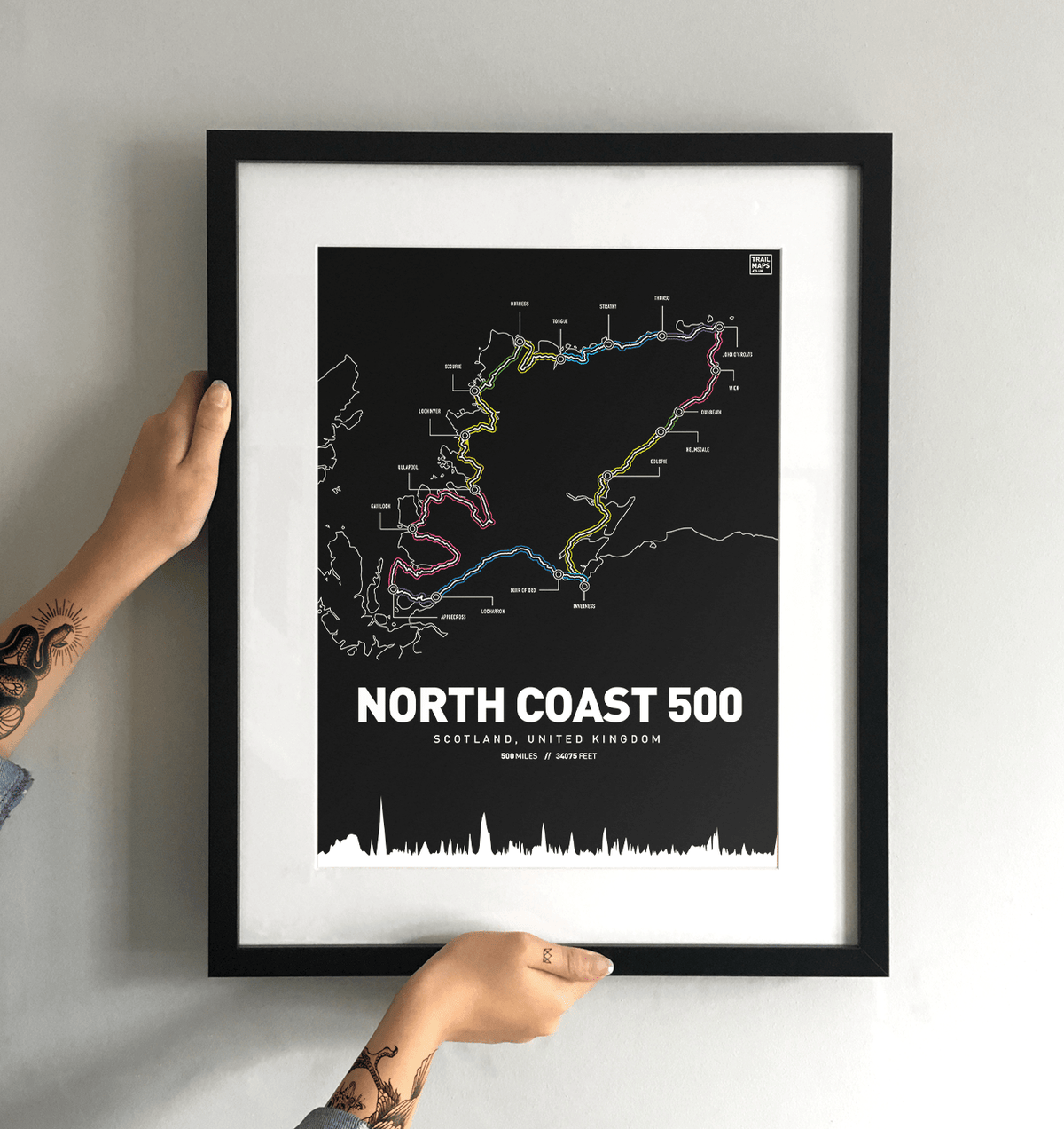 North Coast 500 Art Print - TrailMaps