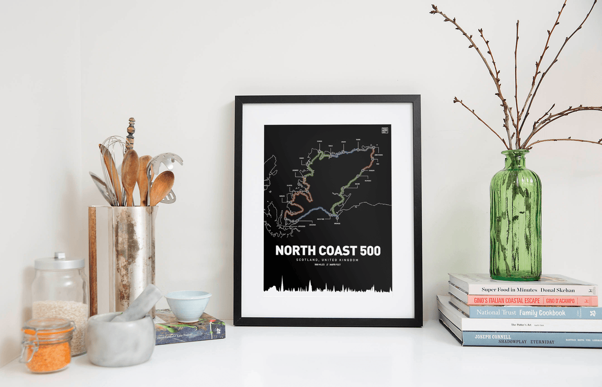 North Coast 500 Art Print - TrailMaps