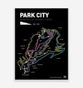 Park City Utah Deer Valley Resort Mountain Bike Art Print - TrailMaps