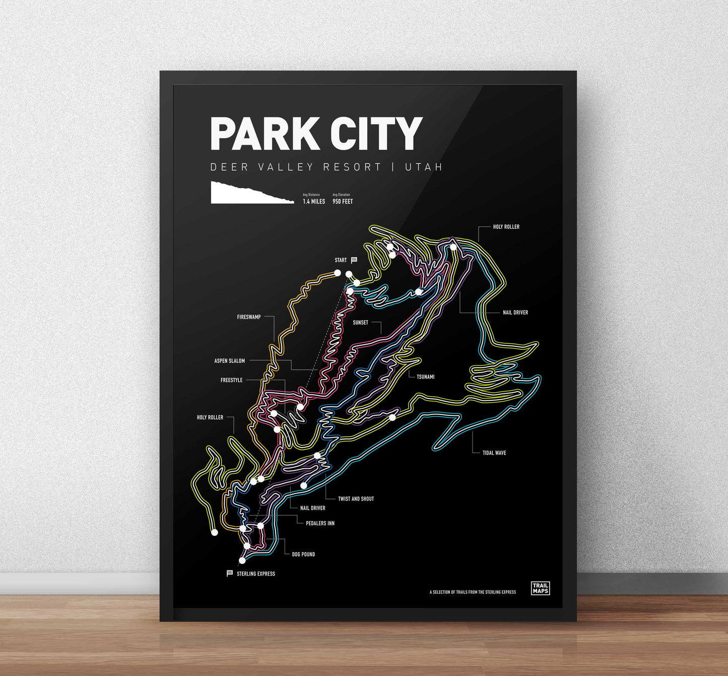 Park City Utah Deer Valley Resort Mountainbike Kunstdruck