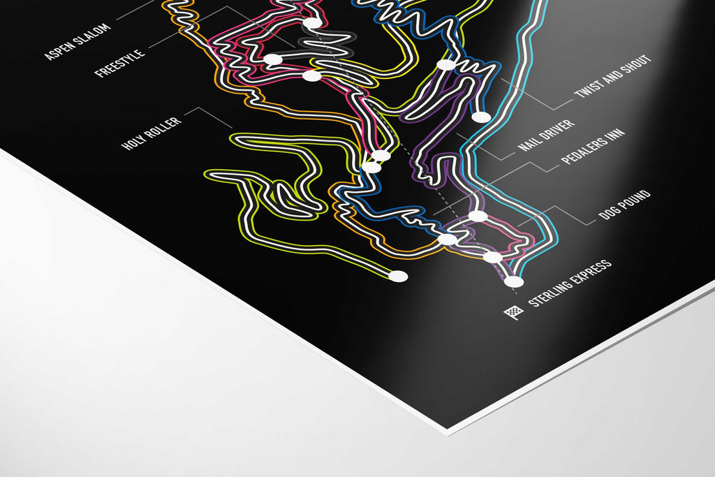 Park City Utah Deer Valley Resort Mountain Bike Art Print - TrailMaps