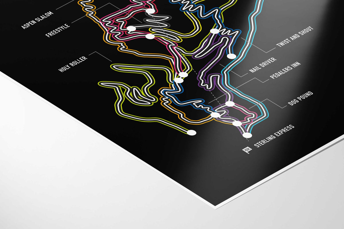 Park City Utah Deer Valley Resort Mountain Bike Art Print - TrailMaps
