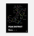 Peak District Mountain Bike Art Print - TrailMaps