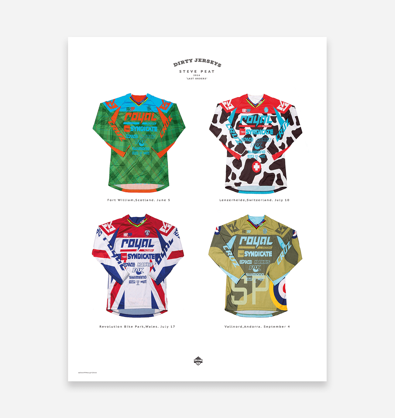 Steve Peat' Mountain Bike Jerseys Art Print