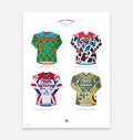Steve Peat' Mountain Bike Jerseys Art Print - TrailMaps