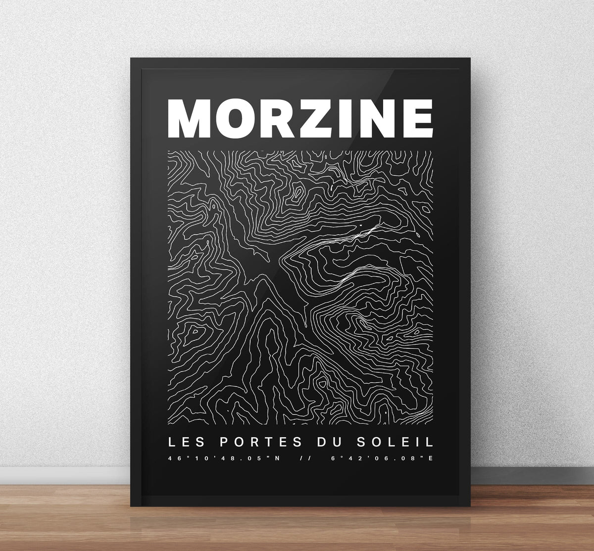 Morzine Contours Art Print - TrailMaps