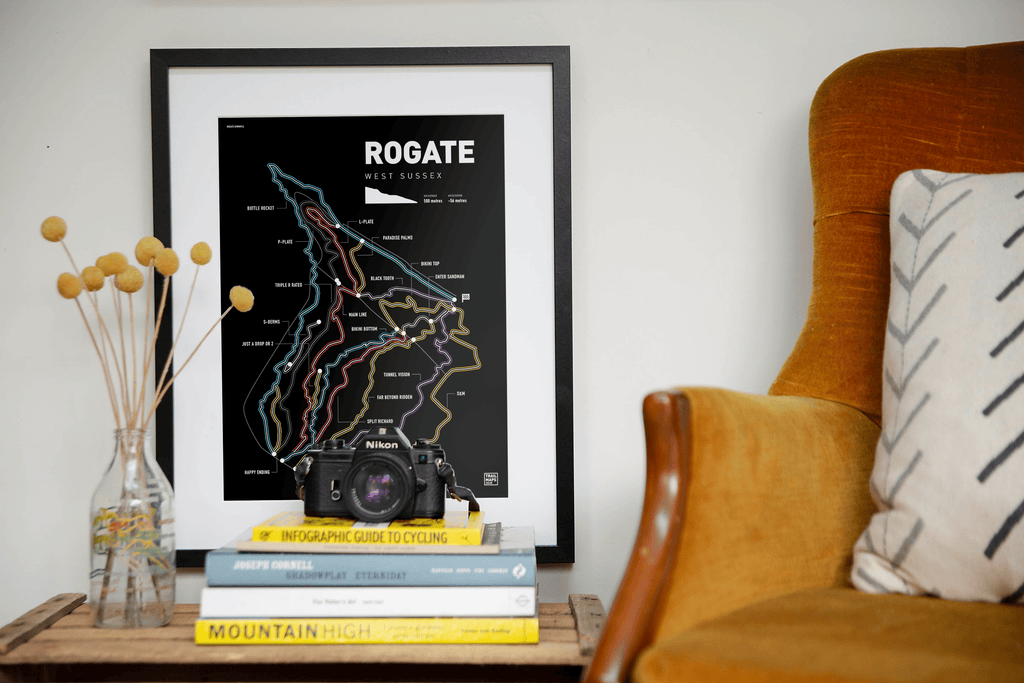 Rogate Bike Park Art Print - TrailMaps