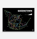 Queenstown Skyline Bike Park Art Print - TrailMaps.co.uk