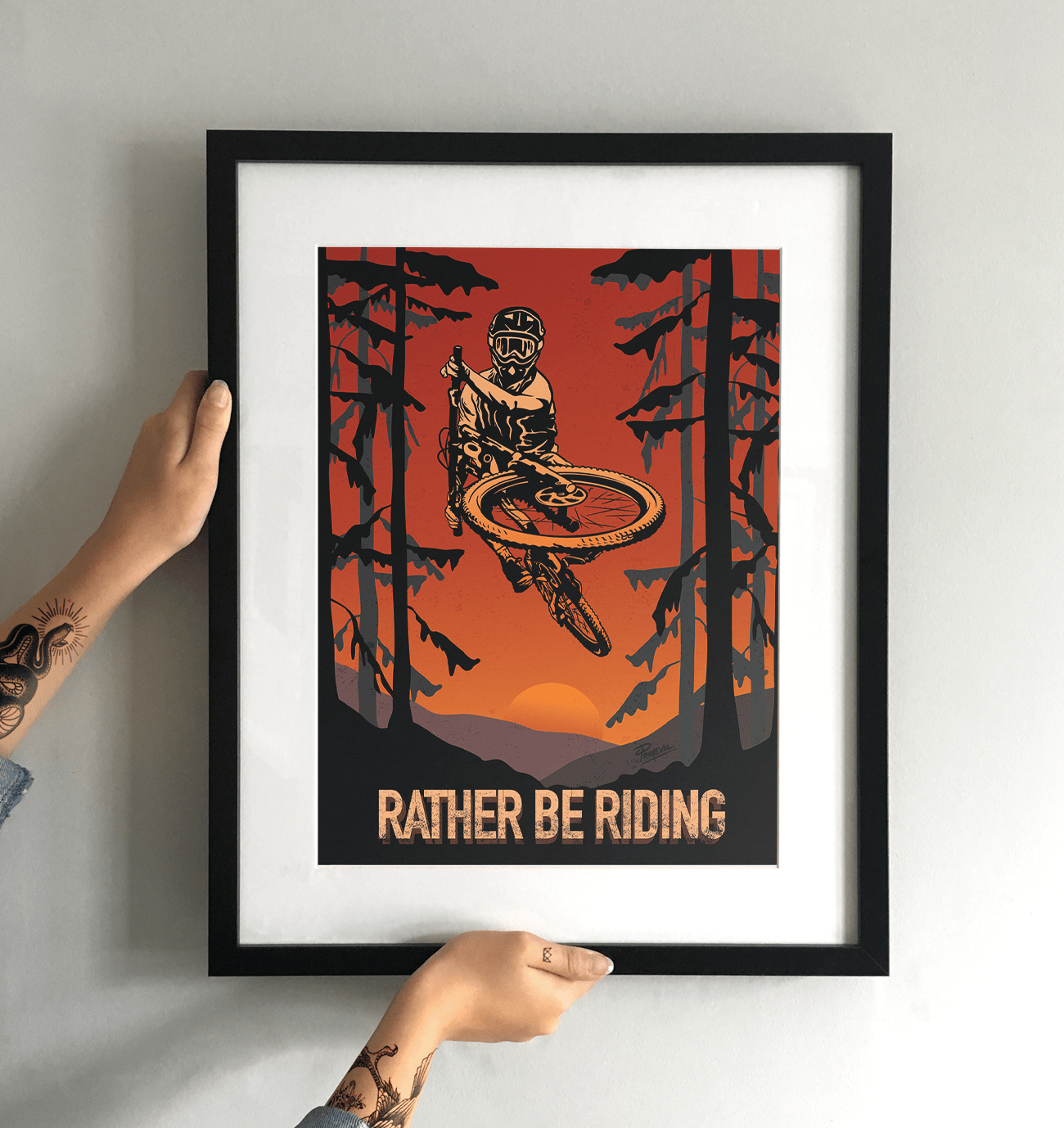 Rather Be Riding' Art Print - TrailMaps.co.uk