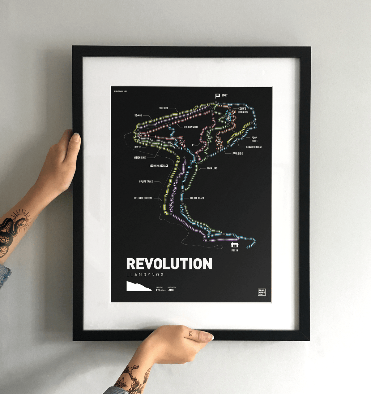 Revolution Trail Map Print - TrailMaps.co.uk