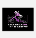 Ride Like a Girl' Art Print - TrailMaps