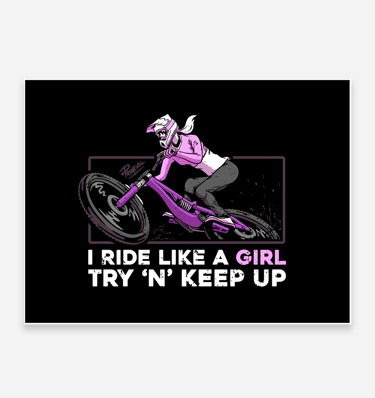 Ride Like a Girl' Art Print - TrailMaps