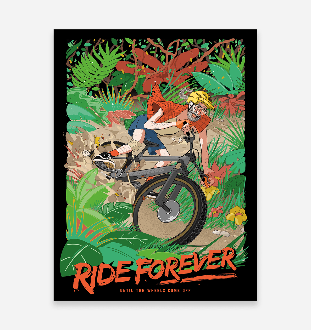 Ride Forever' Art Print - TrailMaps.co.uk