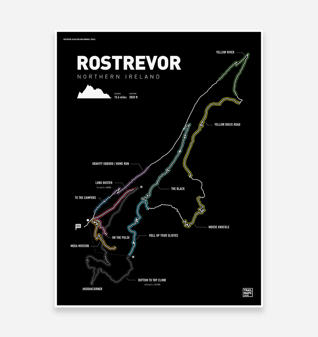 Rostrevor Art Print - TrailMaps.co.uk