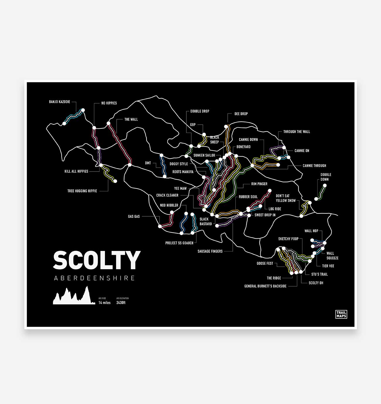 Scolty Mountainbike Trail Kunstdruck