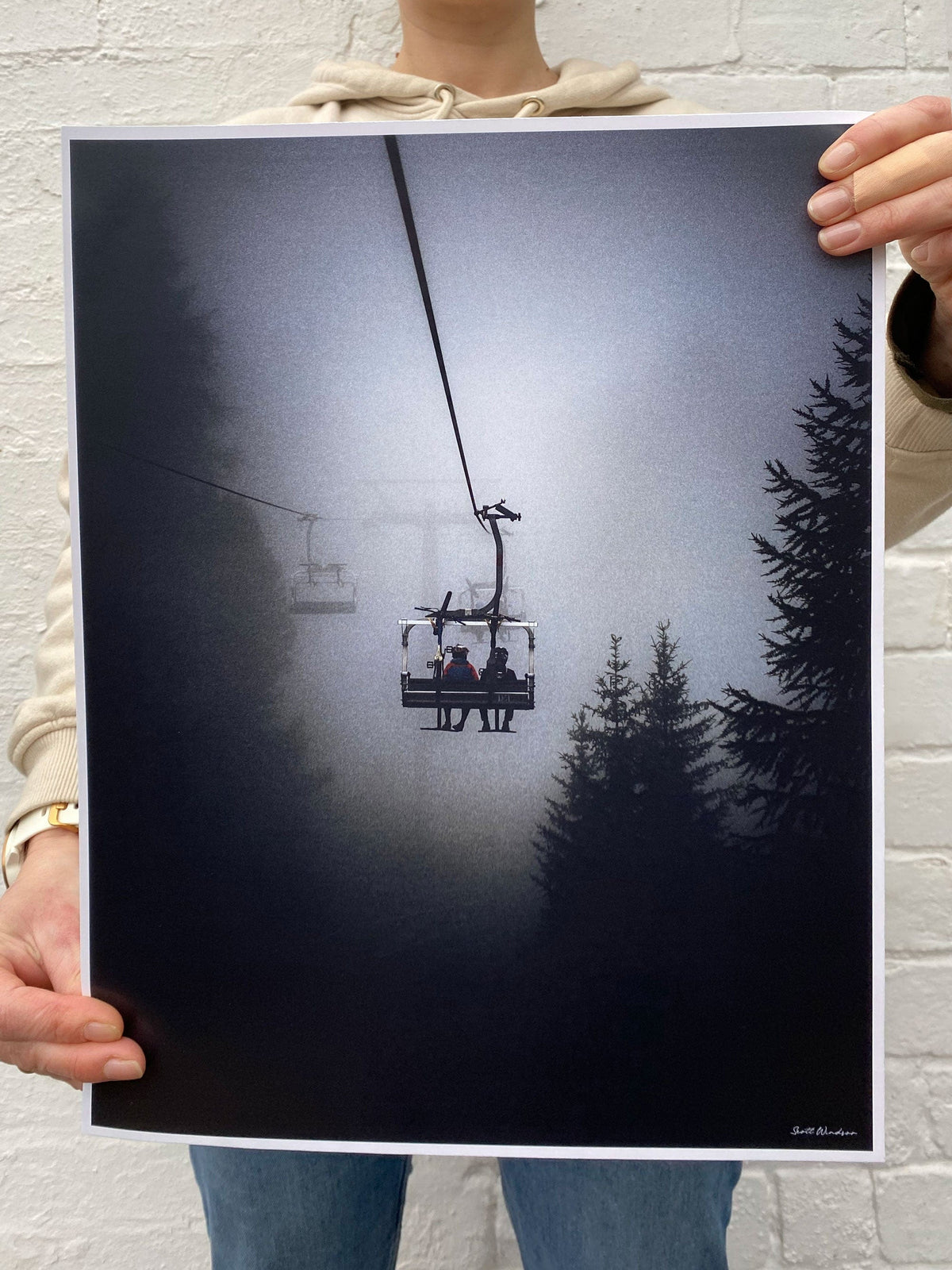 Chair Lifts - MTB Art Print - TrailMaps