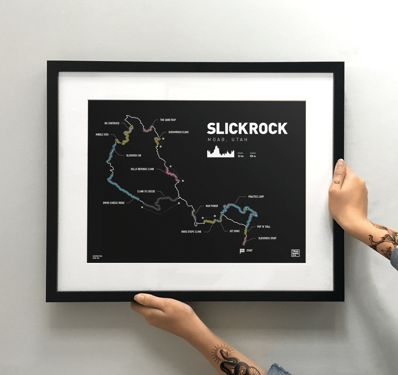 Slickrock Utah Art Print - TrailMaps.co.uk