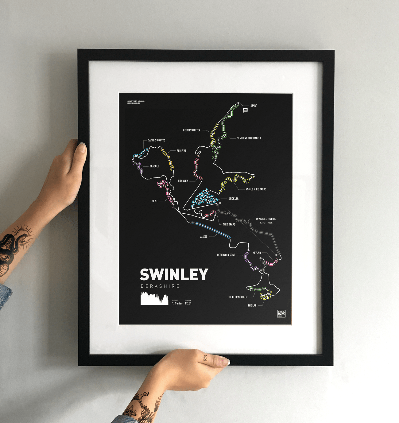 Swinley Forest Art Print - TrailMaps.co.uk