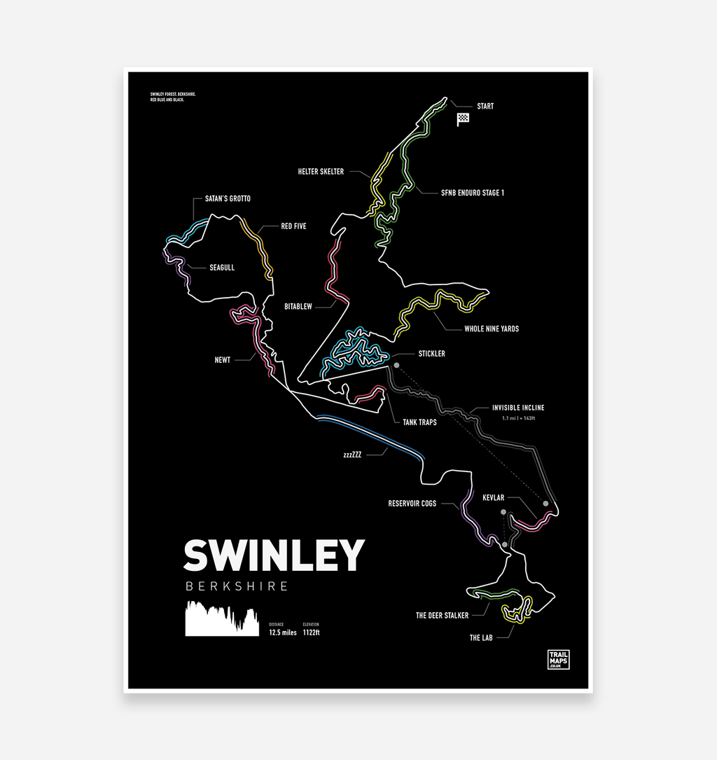 Swinley Forest Art Print - TrailMaps.co.uk