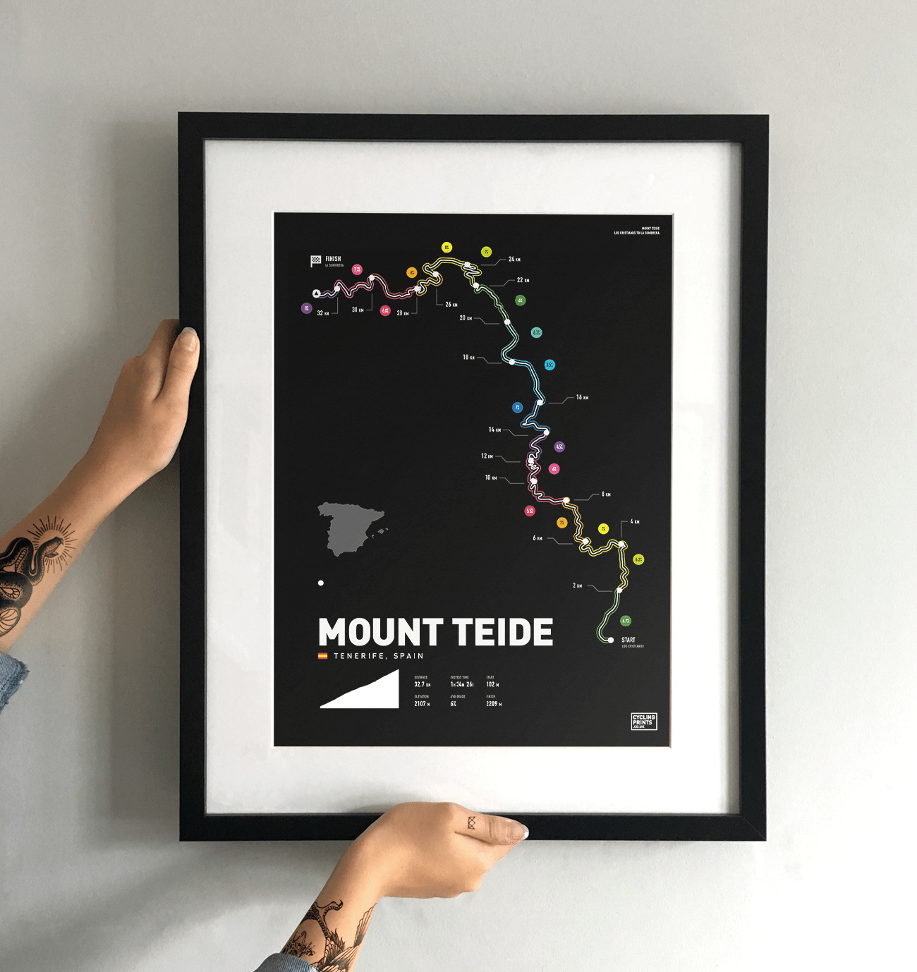 Mount Teide Art Print - TrailMaps.co.uk