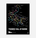 Tignes Val D'Isere Art Print - TrailMaps