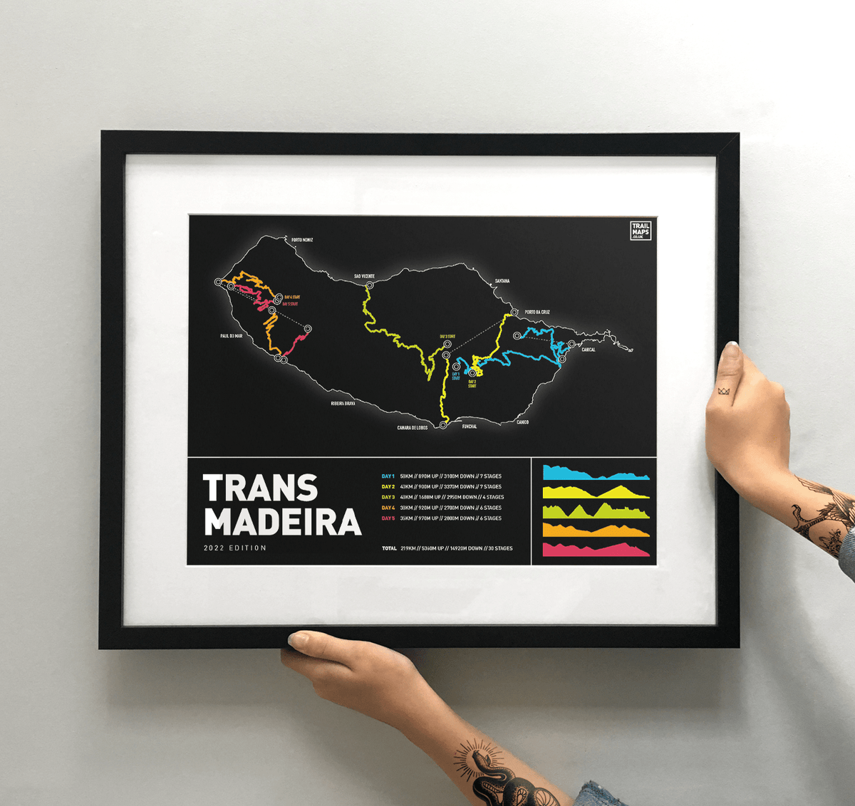 Trans Madeira 2022 Art Print - TrailMaps
