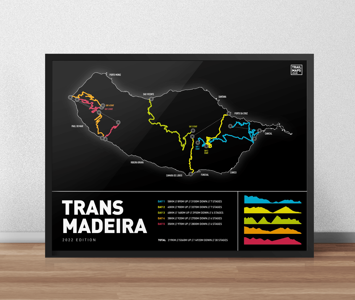Trans Madeira 2022 Art Print - TrailMaps