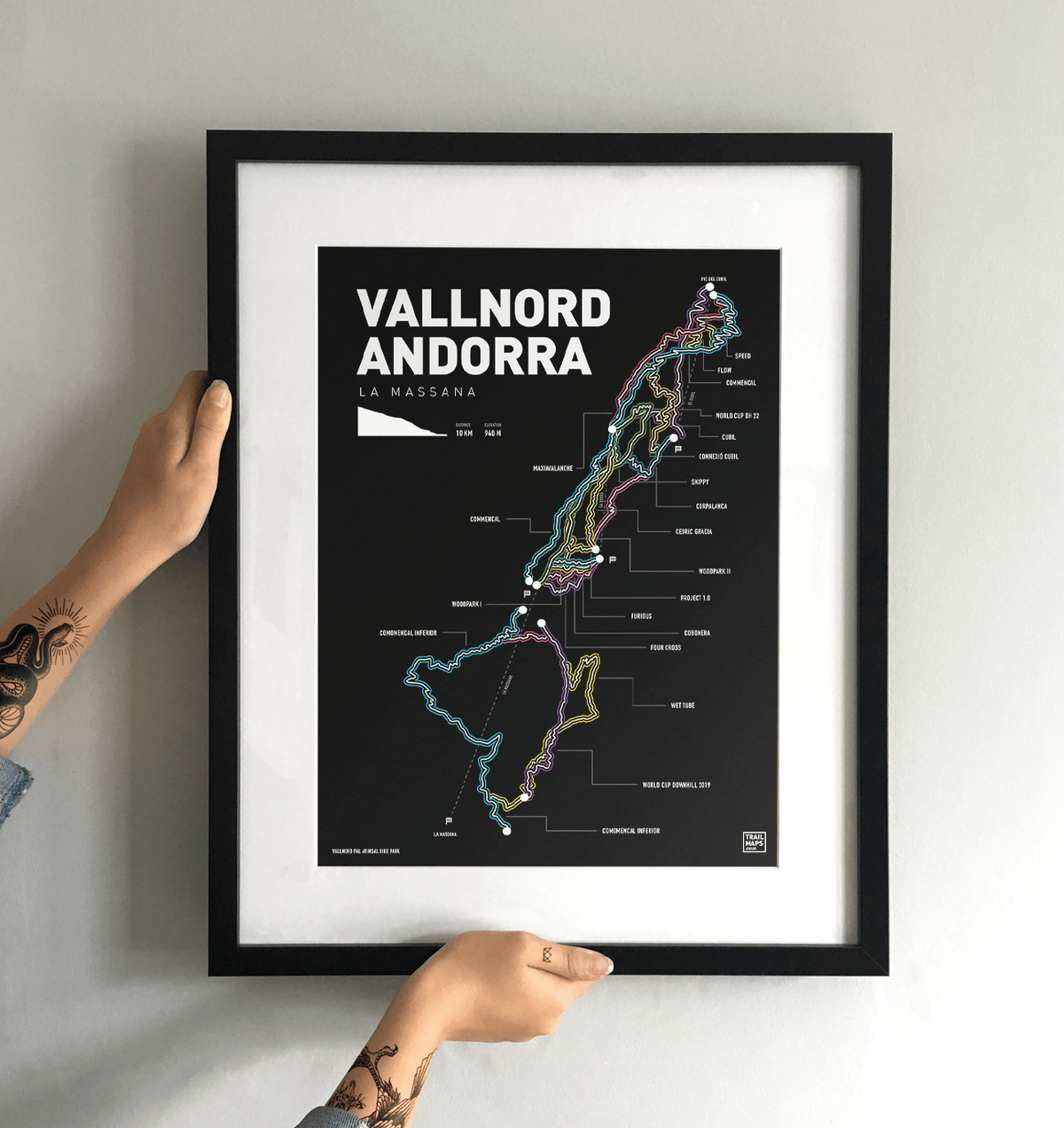 Vallnord Andorra Art Print - TrailMaps