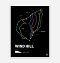 Wind Hill Bike Park Art Print - TrailMaps