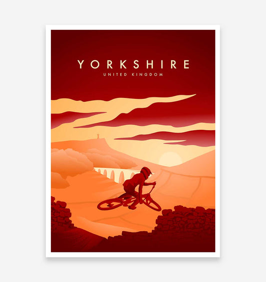 Yorkshire Mountainbike Kunstdruck